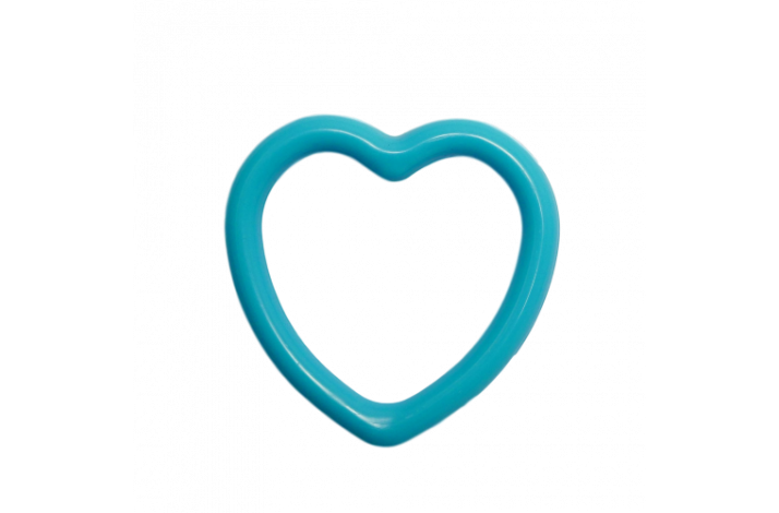 Hjerteformet Bideringe Turkis Bl