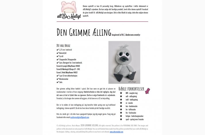 Opskrift Den Grimme lling inspireret af H. C. Andersen