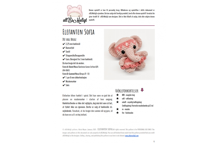 Opskrift Elefanten Sofia