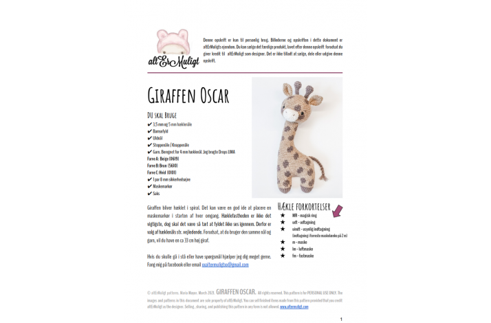 Opskrift Giraffen Oscar