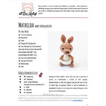 Opskrift Mathilda Baby Knguruen