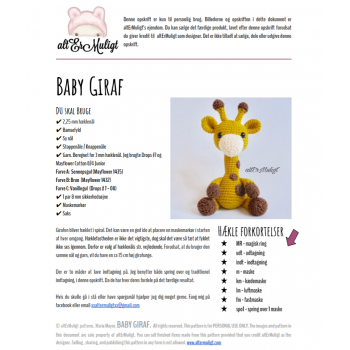 Opskrift Baby Giraf