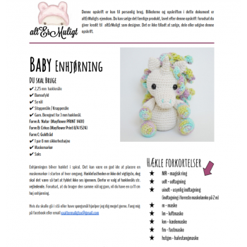 Opskrift Baby Enhjrning