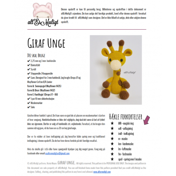 Opskrift Giraf Unge