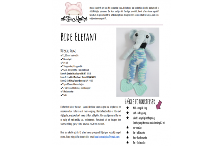 Opskrift Bide Elefant