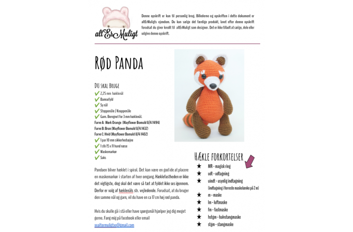 Opskrift Rd Panda