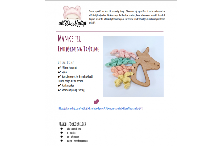 Manke til Enhjrning Trring