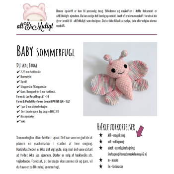 Opskrift Baby Sommerfugl
