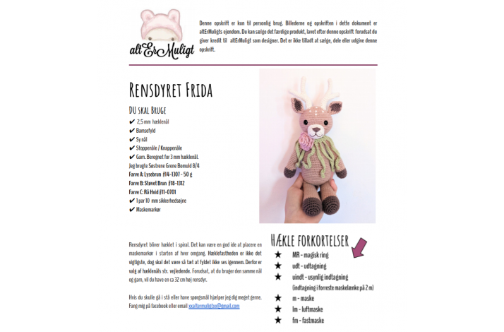 Opskrift Rensdyret Frida