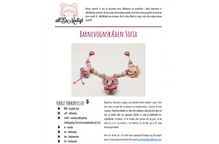 Opskrift Barnevognskden Sofia