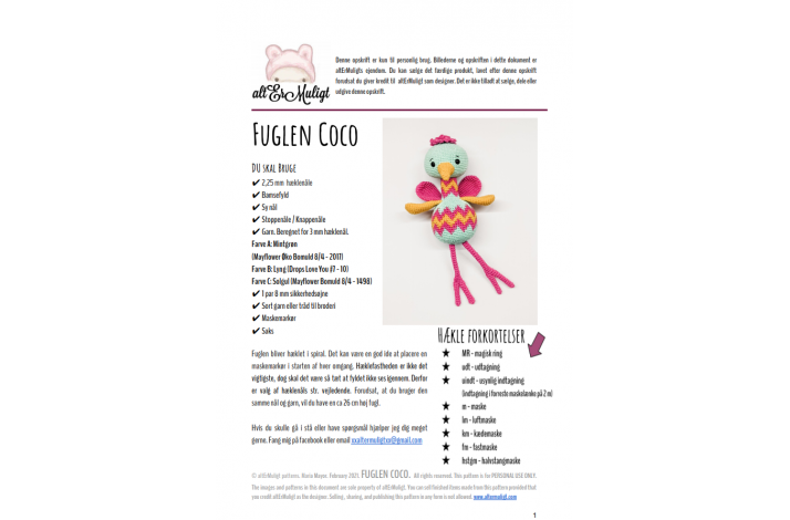 Opskrift Fuglen Coco