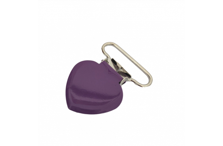 Hjerte Metal Clips Mrkelilla