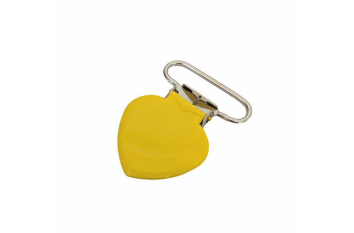 Hjerte Metal Clips Gul