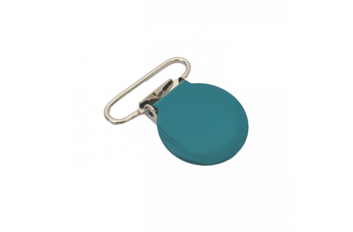 Rund Metal Clips Turkis