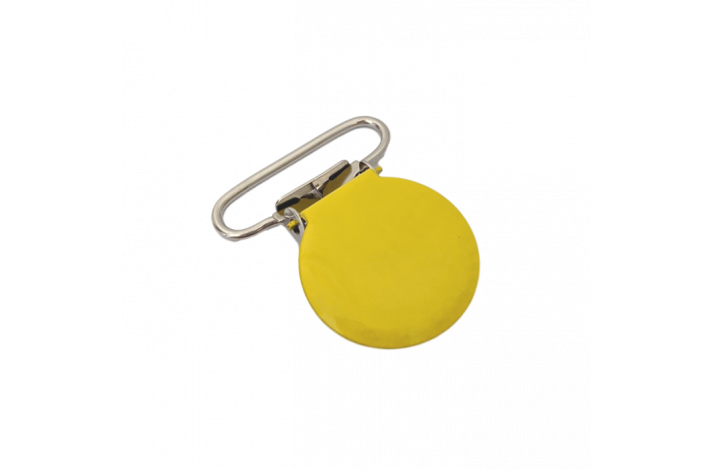 Rund Metal Clips Gul