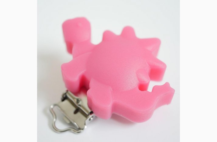 Dinousaur Silicone Clips 0614 Pink