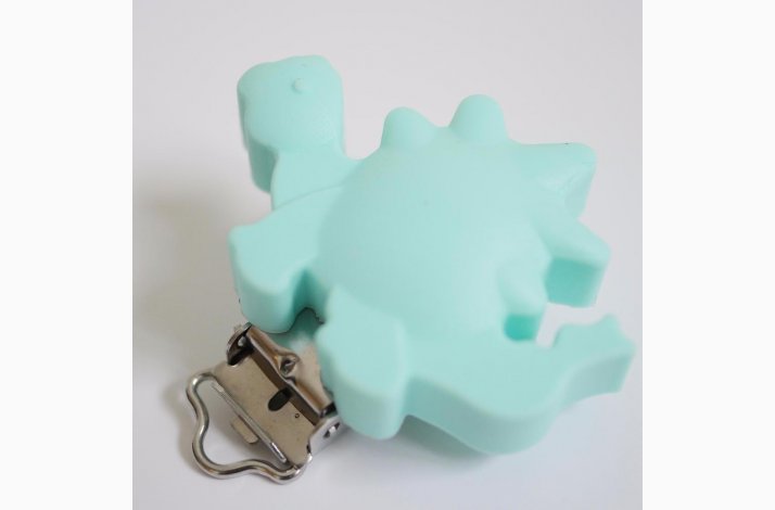 Dinousaur Silicone Clips 0322 Lys Turkis