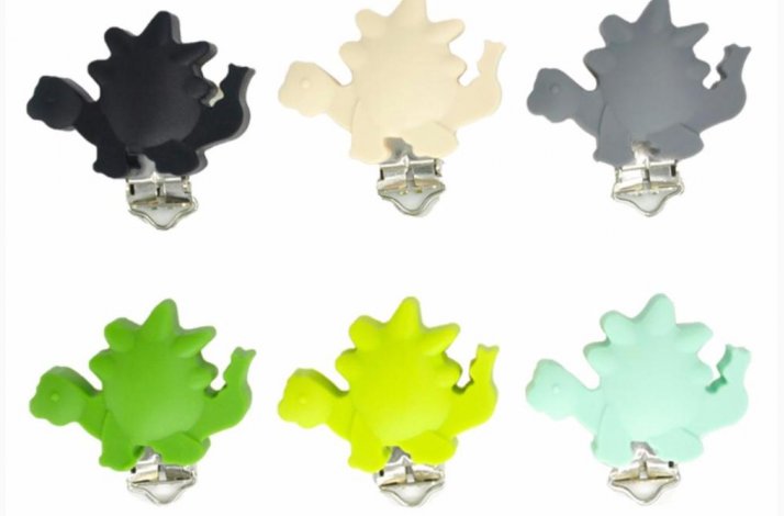 Dinousaur Silicone Clips