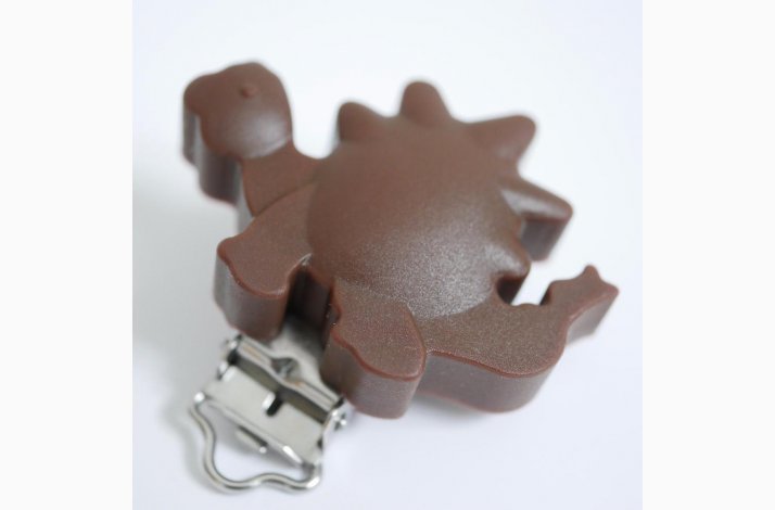 Dinousaur Silicone Clips 0110 Chokolade