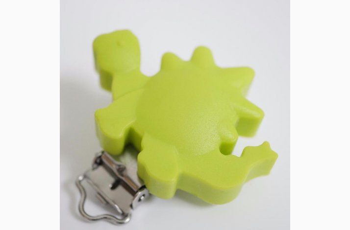 Dinousaur Silicone Clips 0222 Limegrn