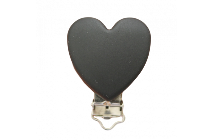 Hjerte Silicone Clips 0010 Sort
