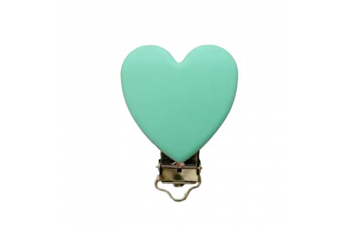 Hjerte Silicone Clips 0320 Medium Turkis