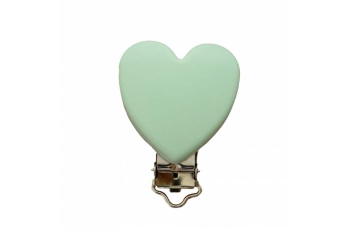 Hjerte Silicone Clips 0324 Mint