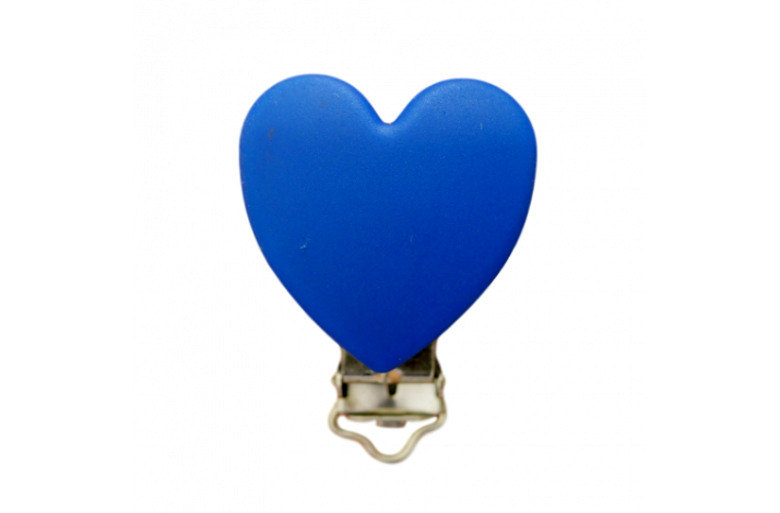 Hjerte Silicone Clips 0412 Marinebl