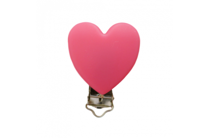 Hjerte Silicone Clips 0614 Pink
