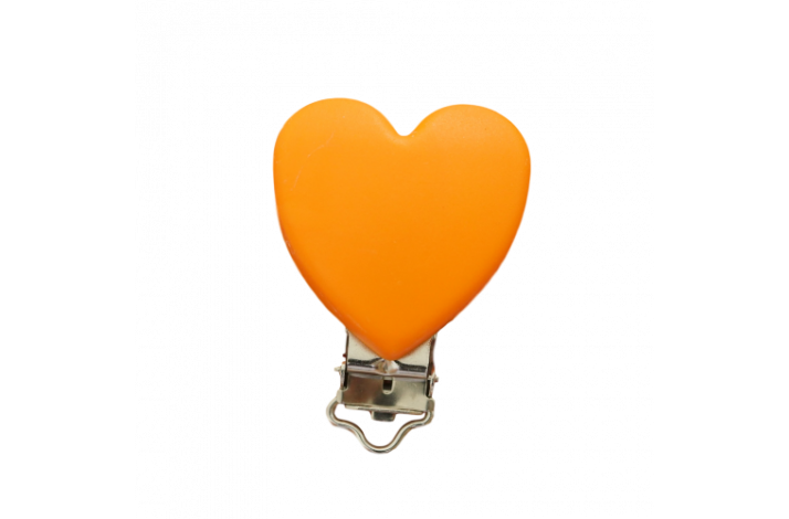 Hjerte Silicone Clips 0910 Orange