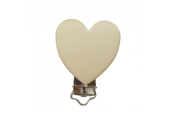 Hjerte Silicone Clips 0930 R Hvid