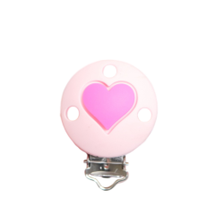 Rund med Hjerte Silikone Clips
