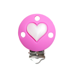 Rund med Hjerte Silikone Clips