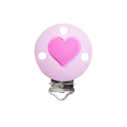 Rund med Hjerte Silikone Clips