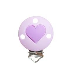 Rund med Hjerte Silikone Clips