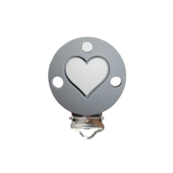 Rund med Hjerte Silikone Clips
