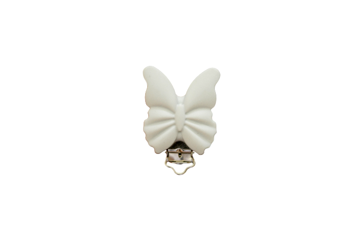 Sommerfugl Silicone Clips 0014 Lysegr