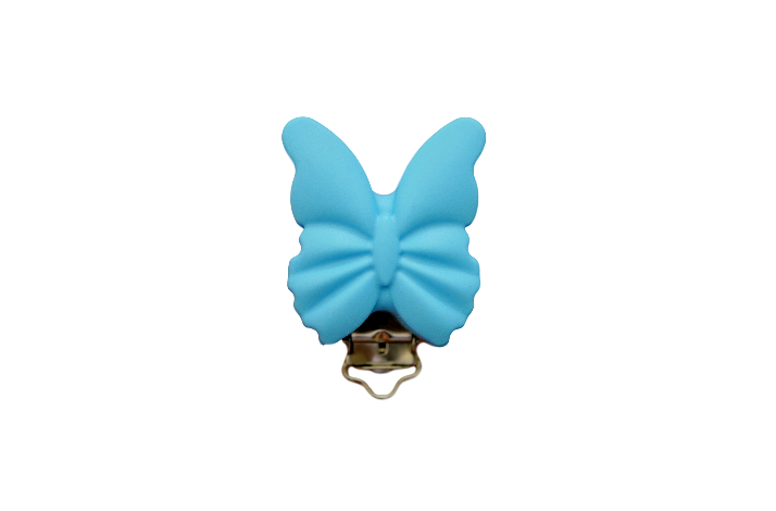 Sommerfugl Silicone Clips 0418 Himmelbl