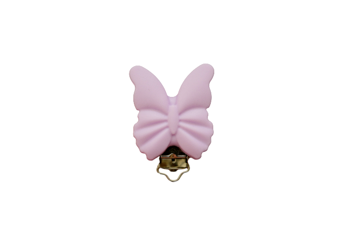 Sommerfugl Silicone Clips 0524 Lyselilla