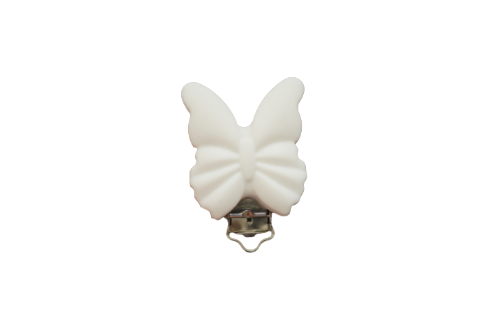 Sommerfugl Silicone Clips 1110 Hvid