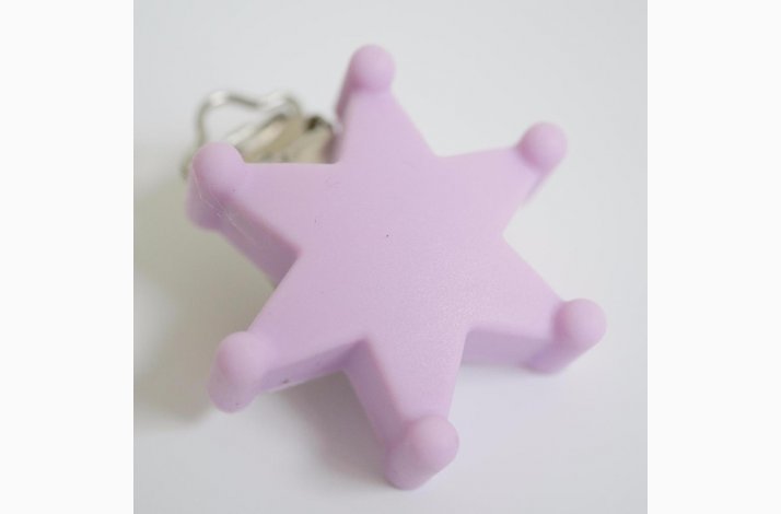 Stjerne Silicone Clips 0524 Lyselilla