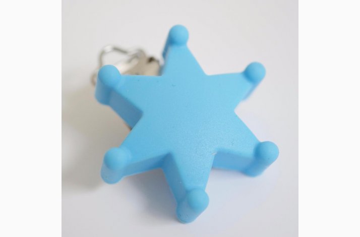 Stjerne Silicone Clips 0418 Himmelbl