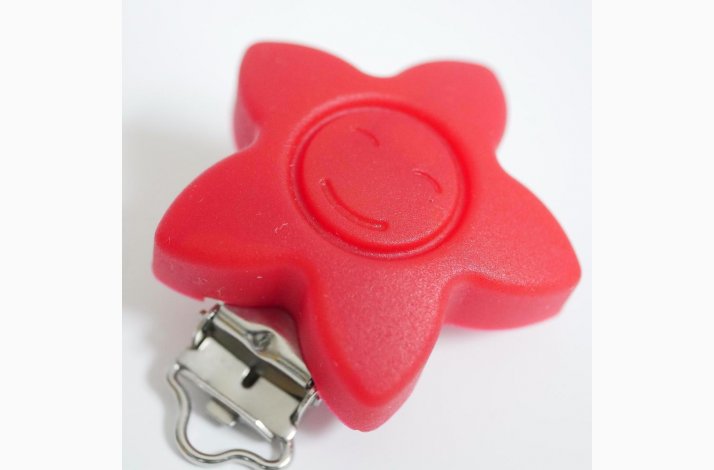 Stjerne Silicone Clips med Ansigt 0816 Carmin Rd