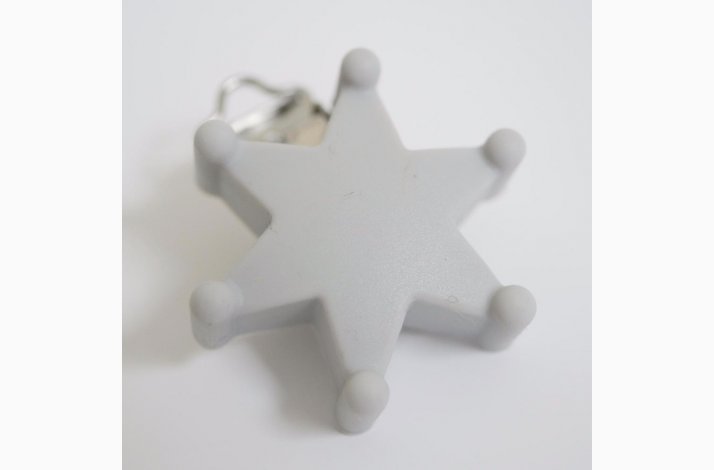 Stjerne Silicone Clips 0014 Lysegr