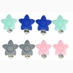 Stjerne Silicone Clips med Ansigt