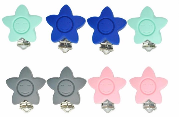 Stjerne Silicone Clips med Ansigt