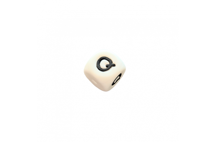 12 x 12 mm Silikone Bogstave Q