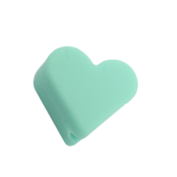 13 mm Hjerte Silikone Perler