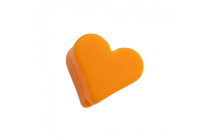 13 mm Hjerte Silikone Perler 0912 Squash Orange