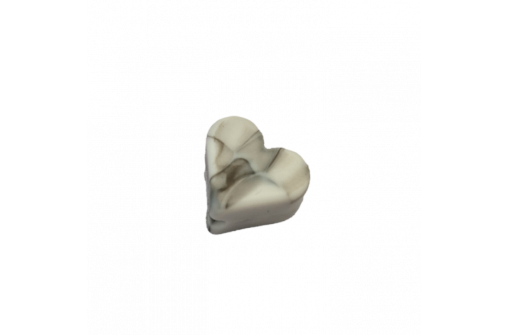 13 mm Hjerte Silikone Perler 1114 Marble